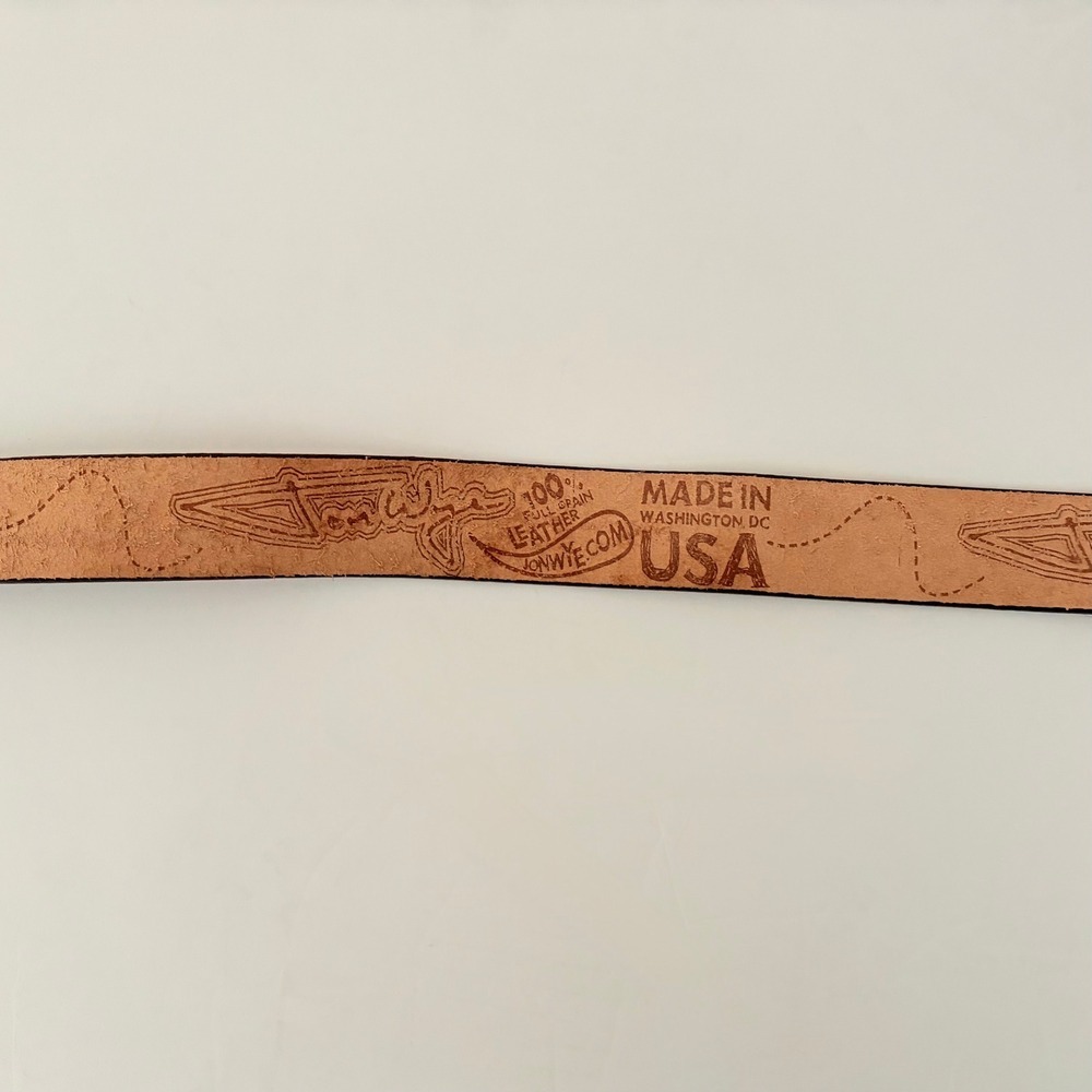 Unisex JON WYE Leather Floral Belt Western Retro Made in USA Men Women 46.5" - Picture 10 of 11